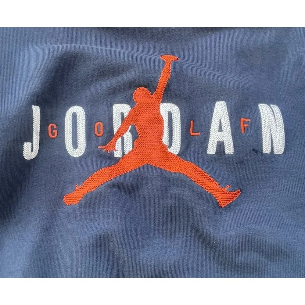 Jordan x Eastside Golf Cardigan Sweater Navy Men's Large Heavyweight Chenille